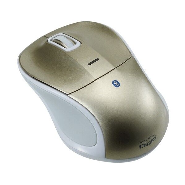 小型BT静音3ボタンブルーLEDマウス/ゴールド MUS-BKT111GL 1点...