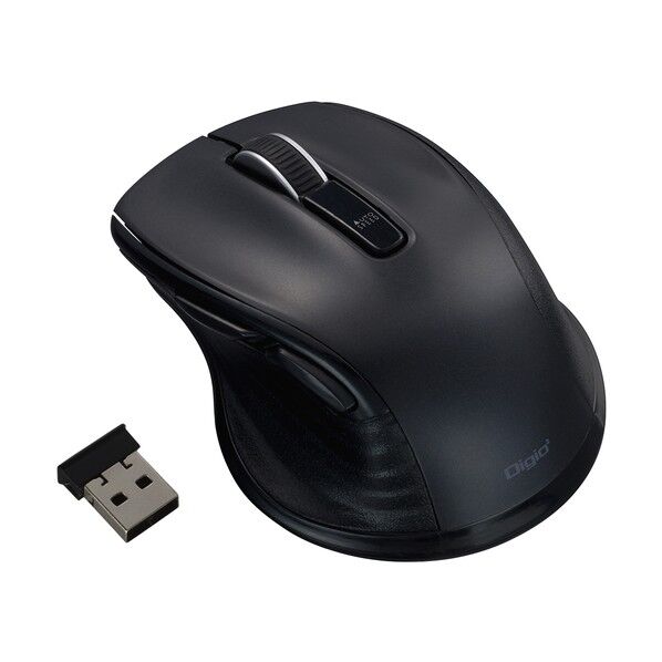 小型無線静音5ボタンBlueLEDマウス/ブラック MUS-RKF141BK 1点...