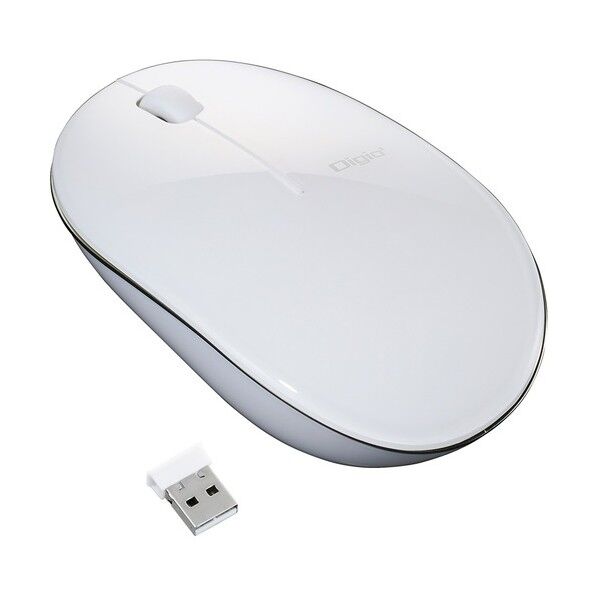  無線 3ボタン Blue LEDマウス/ホワイト MUS-RKT153W 1点...