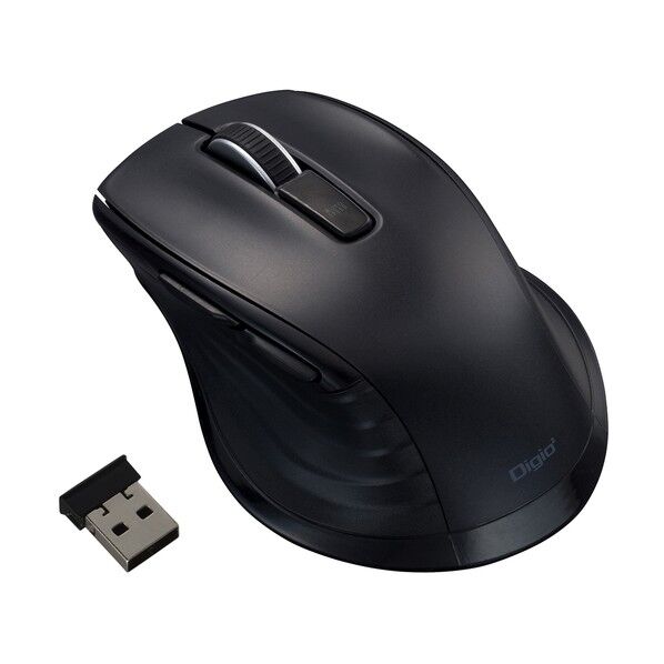 無線静音5ボタンBlueLEDマウス/ブラック MUS-RKF144BK 1点...