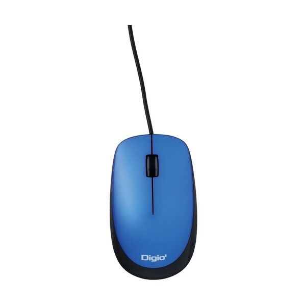 有線3ボタン光学式マウス/ブルー MUS-UKT114BL 1点...