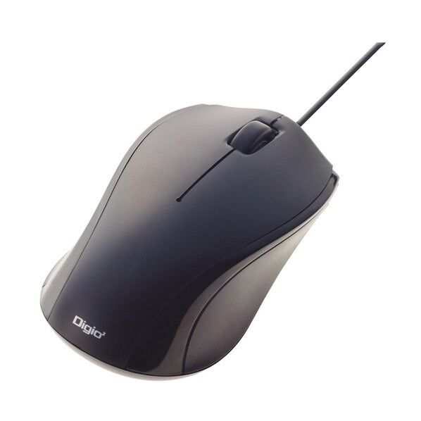 有線静音3ボタン青LEDマウス/ブラック MUS-UKT102BK 1点