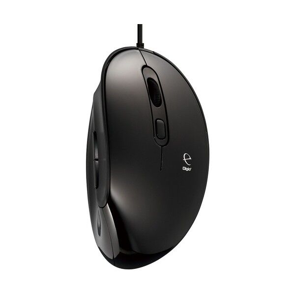 有線静音5ボタンBlueLEDエルゴマウス/ブラック MUS-UKF171BK 1点...