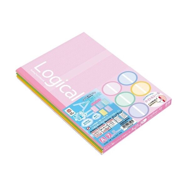 ロジカルエアー/セミB5/ペールトーンシリーズA罫30枚 B585A-5P 5冊...