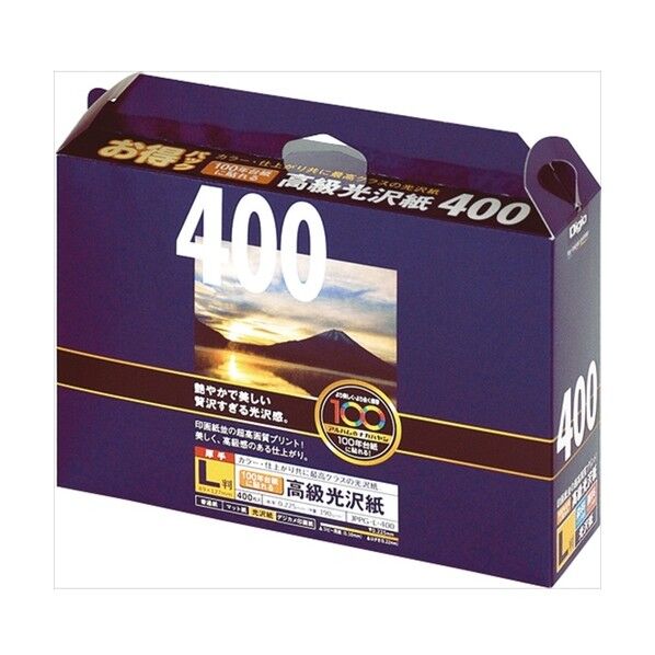 100年台紙に貼れる光沢紙L/400 JPPG-L-400 1冊