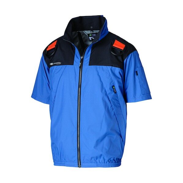ND-1132 Nクールウェア 半袖 上部ファン フルハーネス (服 L) ブルー･チタン･タチエリ 8214480 1点