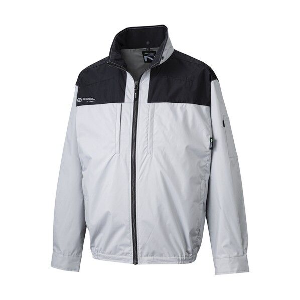 空調服 NA-1142 Nクールウェア 上部ファン 胸ポケ(服2L)シルバー・チタン・タチエリ 8215297 1点