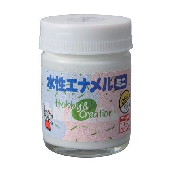 ニッペホーム 水性エナメルミニ 25ml つやなしホワイト HSB002-25 0.025L つやなしホワイト 49365313 0...