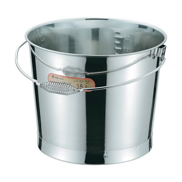 18-8バケツ(プレス)目盛付バネハンドル 8L 026080004 1個