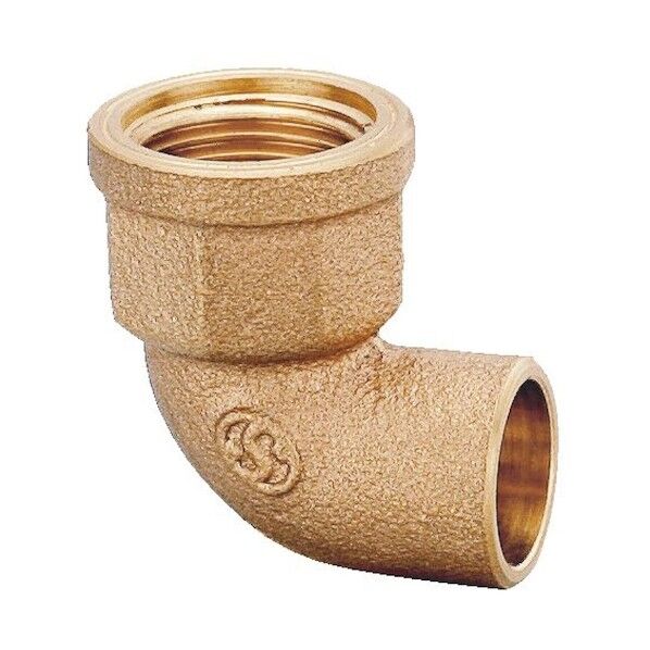 製作所 水栓エルボ Rp1/2×Φ22.22 日本水道協会認証登録品 PD-006-S 1点...