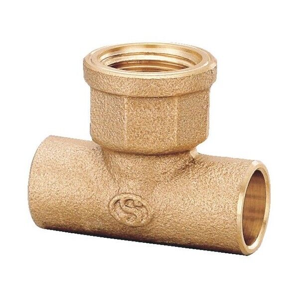  製作所 水栓チーズ Φ15.88×Rp1/2×Φ15.88 日本水道協会認証登録品 PD-004-S 1点...