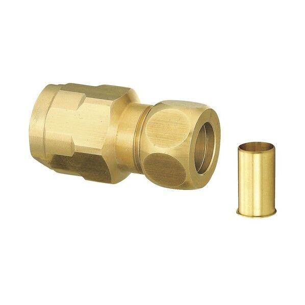 製作所 ダブルロックジョイント WJ35型 銅管変換アダプター(黄銅) 銅管呼び径3/8×10A WJ35-1210-S 1点...