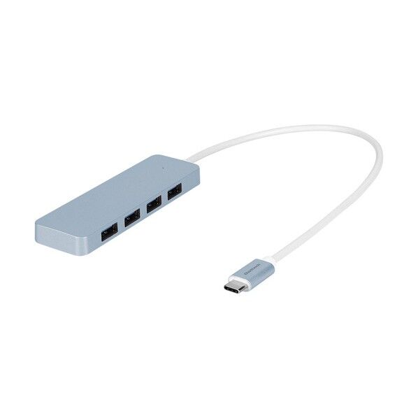 1つのType-Cポートで複数の周辺機器が使えるUSB3.2 Gen1 Type-A×4 ノイズ対策済み Type-C USBハブ