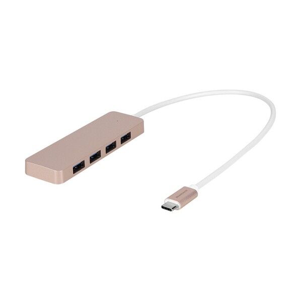 1つのType-Cポートで複数の周辺機器が使えるUSB3.2 Gen1 Type-A×4 ノイズ対策済み Type-C USBハブ OWL-UCHU3A4-RG
