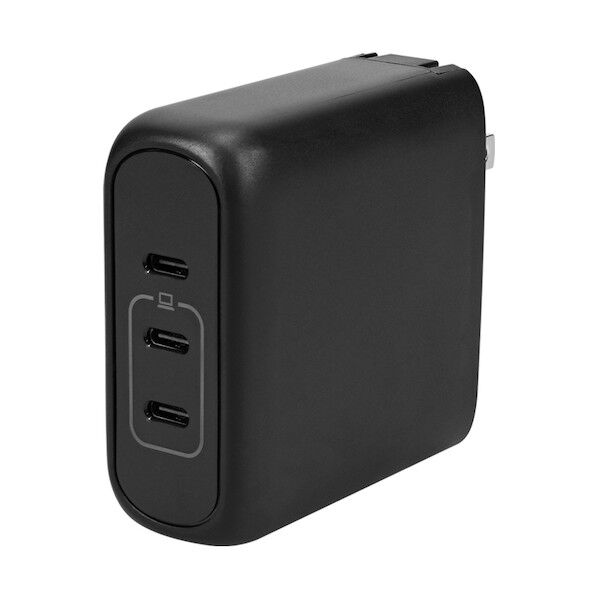 最大PD100W出力 Type-C×3 窒化ガリウム採用 AC充電器 ブラック