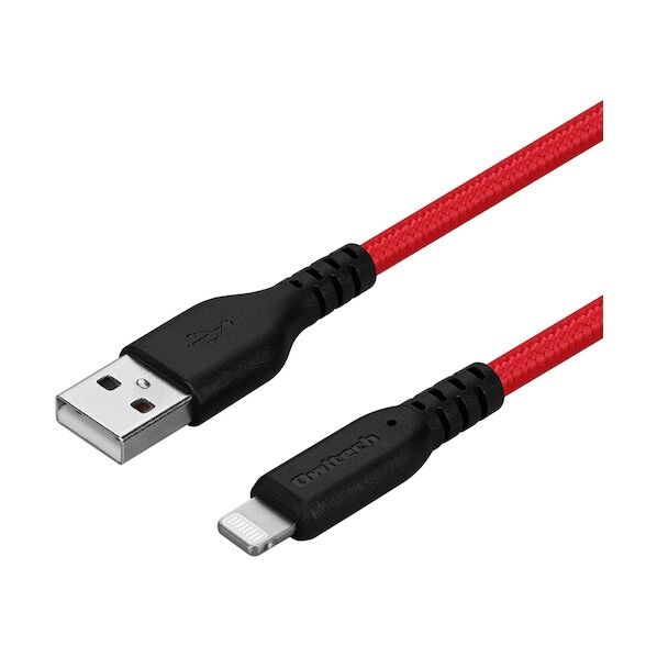 断線に強く柔らかい Lightningケーブル 3m ブラックレッド OWL-CBA4LA30-BKRE 1個...