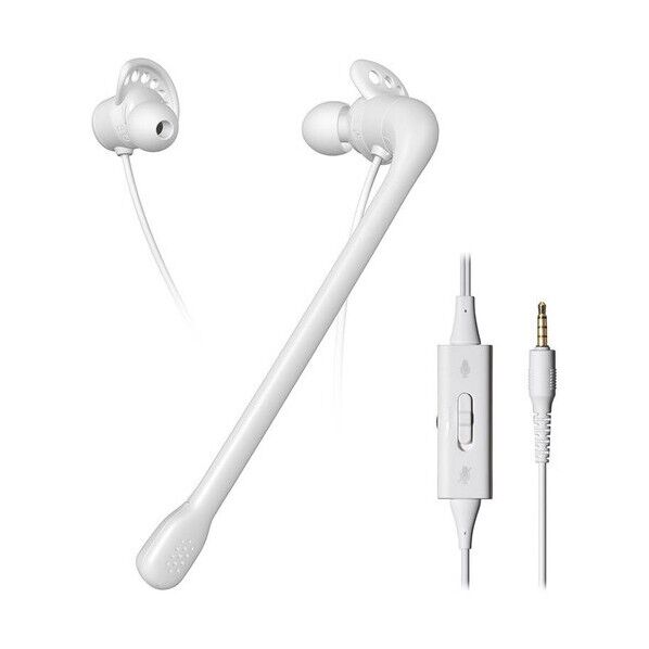 オーディオテクニカ インナーイヤーヘッドセット ATH-202COM WH 1台