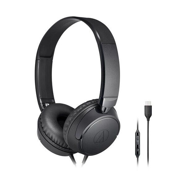  ヘッドホン USBTYPEC用ヘッドホン ATH-S120C BK 1個...