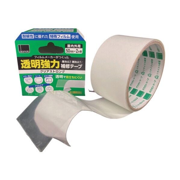 okamoto 透明強力補修テープ クリアストロング 50mm×2m 241 1個