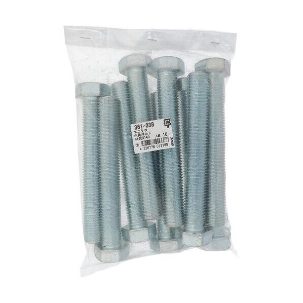 361-338 ユニクロ 六角ボルト M20X140 六角ボルト ウィット（インチ） 1本