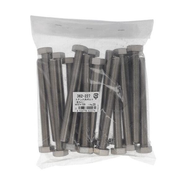  ステン 六角ボルト M12X120 362-227 1点...