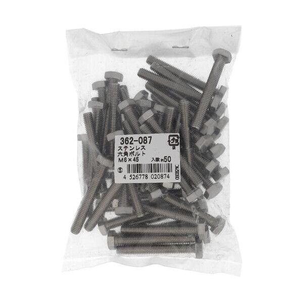  ステン 六角ボルト M6X45 362-087 1点...