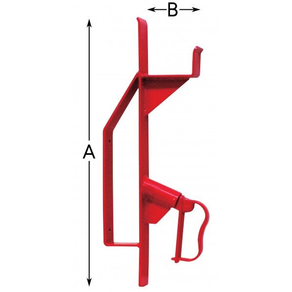 鉄製 消防用ハシゴ掛け L(受け幅155mm) 19HSK00SS-L 1個