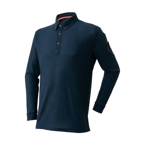制電長袖ポロシャツネイビー3L 6001505002 1点
