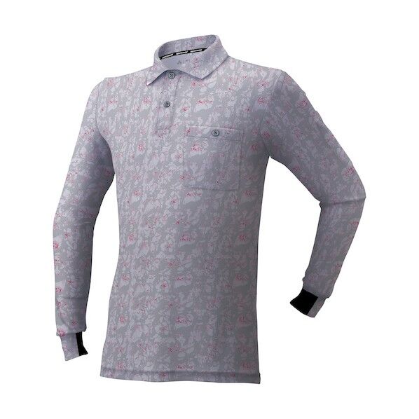 長袖ポロシャツPグレーL 1311503064 1点