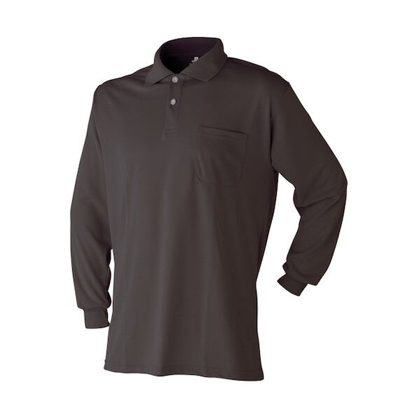 長袖ポロシャツチャコールグレーS