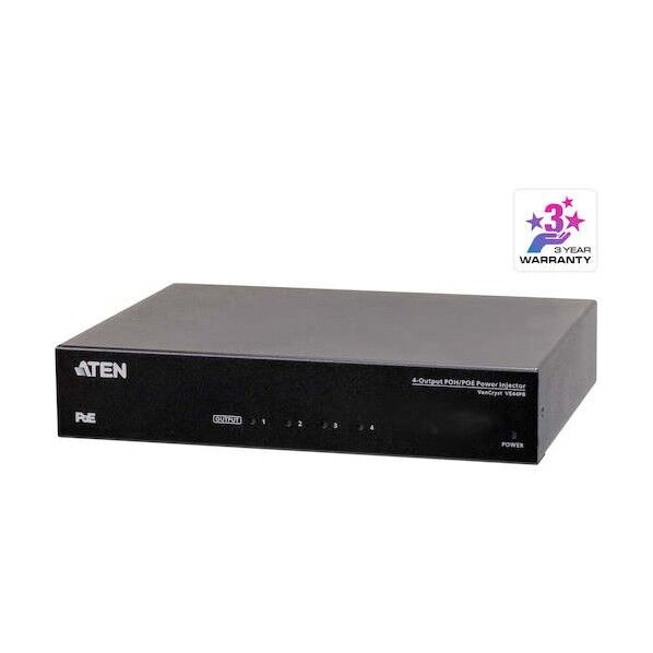 4出力PoH/PoEパワーインジェクター VE44PB 1点...