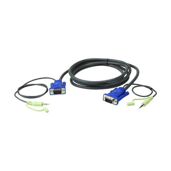 VGAオス-オスケーブル10mステレオオーディオプラグ付き 2L-2510A 1点