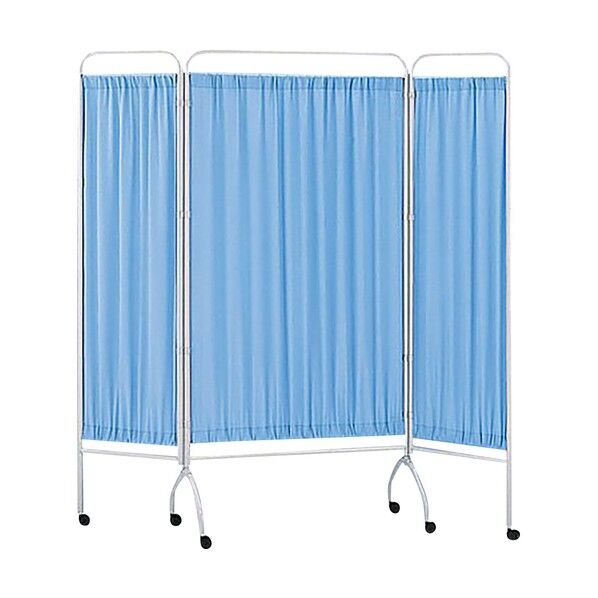 衝立[抗菌タイプ]  3枚 ブルー 900mm+450mm×2 CN-1845 0-5763-01 1点