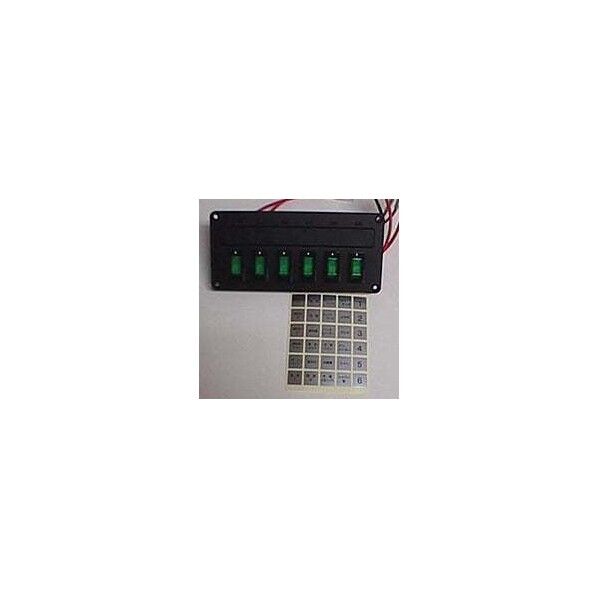 カーク産業 6連スイッチパネル【12V/24V兼用】 174×81mm 0777G 1個