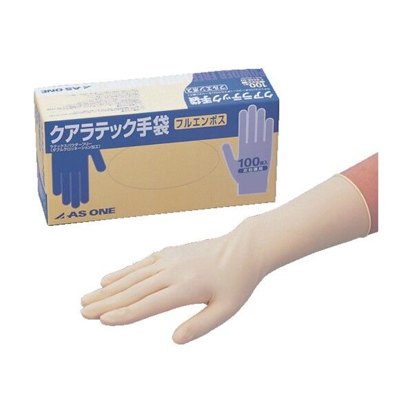  クアラテック手袋 フルエンボス(パウダーフリー) L 1-8448-31 100枚...