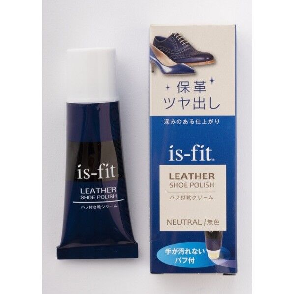 is-fit パフ付靴クリーム 50g 無色 1本