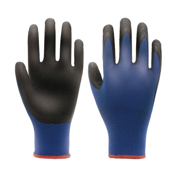 作業用手袋 天然ゴム背抜き手袋 10双組 L