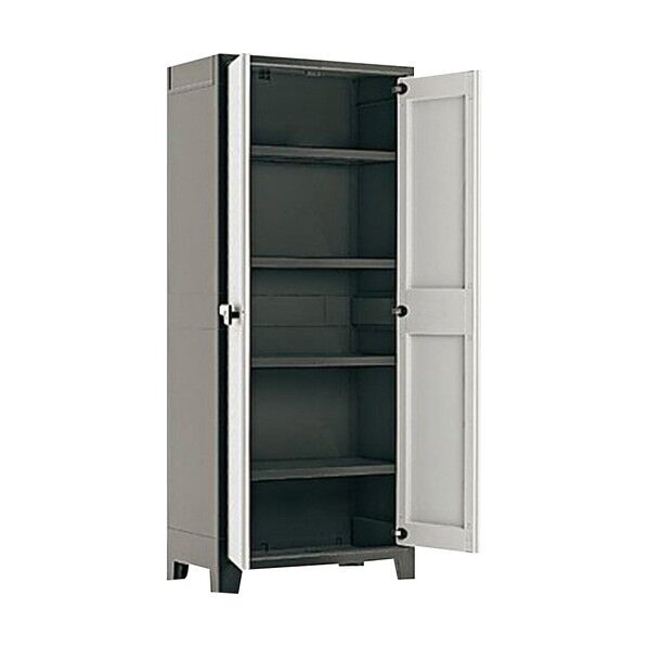 プラスチックキャビネット(トール､両開き) 9760000 要組立 3-1613-02 1点