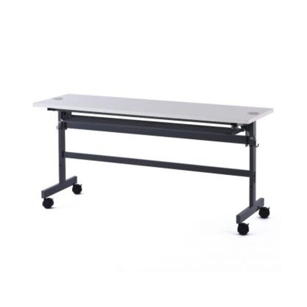 配線機能付きフォールディングテーブル ホワイト 1500×450×700 3-5923-01 1