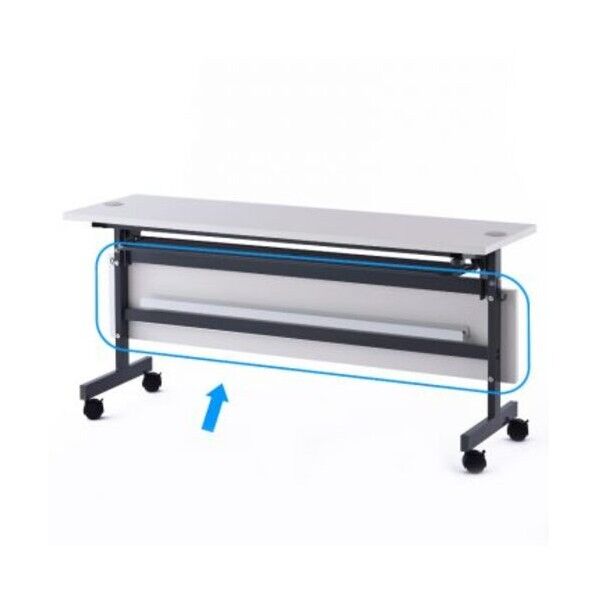 配線機能付きフォールディングテーブル用幕板 ホワイト (幅1500mm用) 3-5923-11 1