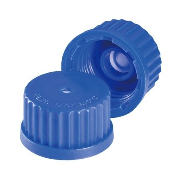 ネジ口三角フラスコ メンブレンキャップ(青・GL25) 3-7119-17 1個