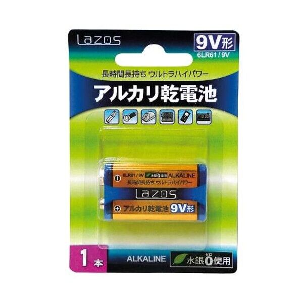 アルカリ乾電池 9V形 LA-9VX1 3-663-05 1個