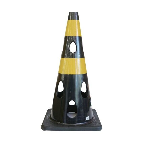 穴あきコーン 反射イエロー