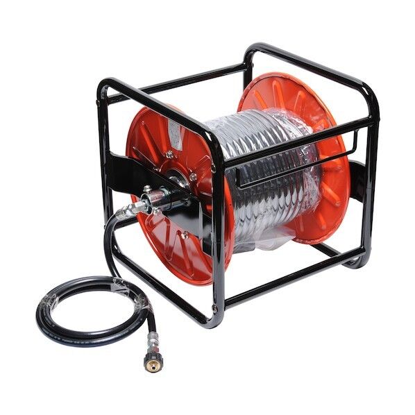 中部高圧ホース 蔵王タイプカプラ付3/8高圧洗浄機ホース50M リール巻 T3-Z-50M-R 1点...