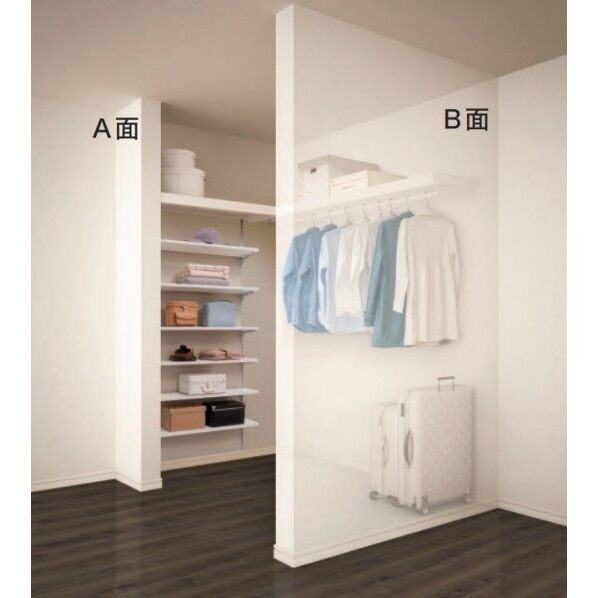 枕棚セットL型プラン0.5間×1.0間セット+ 奥行き提案セット