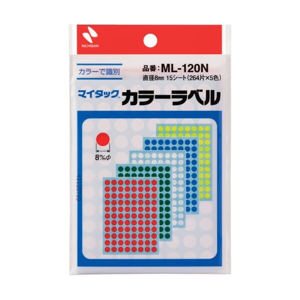 ニチバン マイタックTM ラベル カラーラベル ML-120N 1P