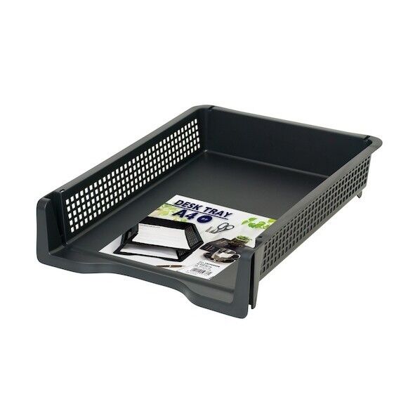 ナカバヤシ デスクトレー A4 タテ ブラック A4DT-101BK 1点...