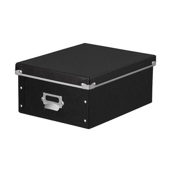 ストックボックス フタ付き Sサイズ ブラック FBB-S-BK 1点