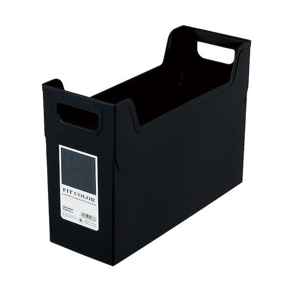ナカバヤシ FIT COLOR A4ファイルボックス BK ブラック FB-FCE4S-BK 1点