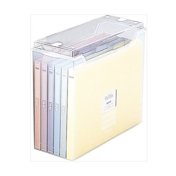 インデックスファイルボックス/フタ付/クリア フボI-F2C 1点